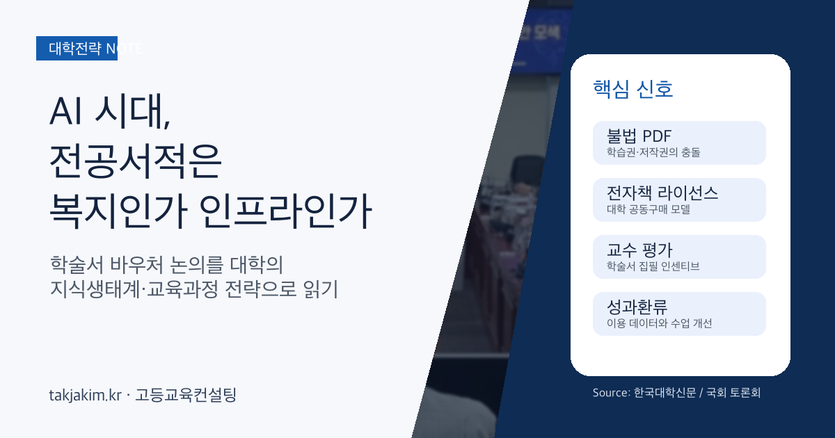 AI 시대 학술서 바우처와 대학 지식생태계 전략 SEO 이미지