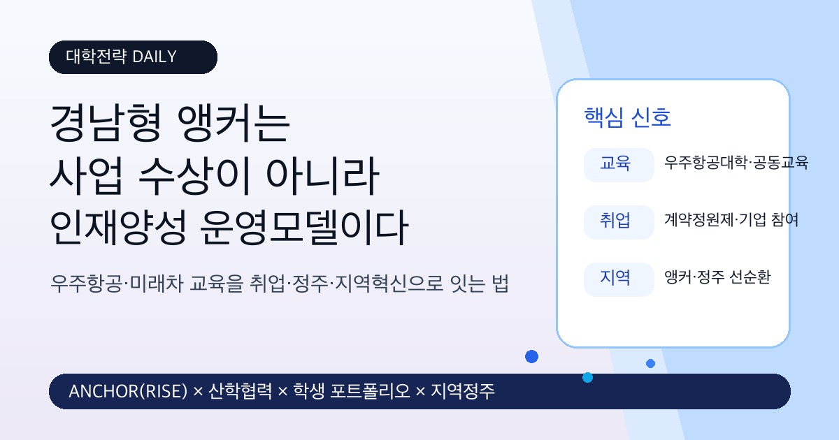 경남형 앵커 인재양성 운영모델 SEO 이미지