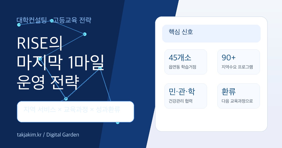 RISE 마지막 1마일 대학전략 SEO 이미지